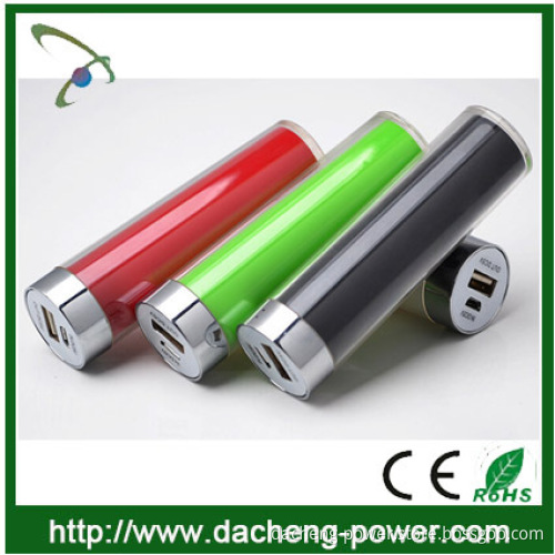 hotly selling 2600 mah lipstick power bank lipstick for phone mp3